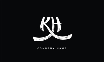 KH, HK, K, H Abstract Letters Logo Monogram - obrazy, fototapety, plakaty