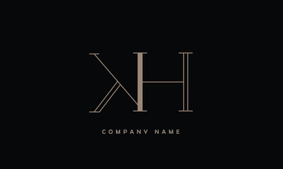 KH, HK, K, H Abstract Letters Logo Monogram