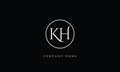 KH, HK, K, H Abstract Letters Logo Monogram