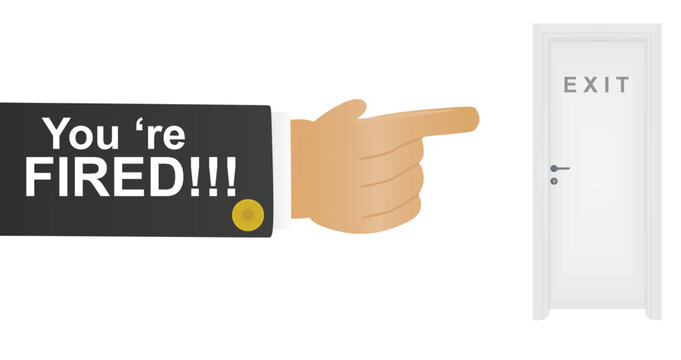 You are fired icon. vector