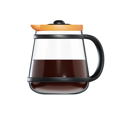 3D Coffee Pot Illustration