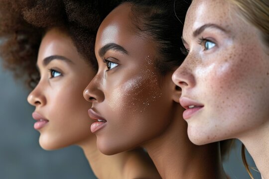 Skin types  woman portrait
