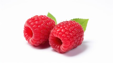 Raspberries on White Background. Fresh, Healthy, Healthy Life, Fruit, Berry
