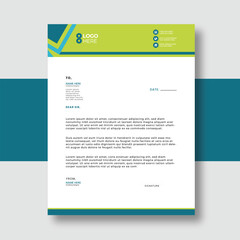 Corportae letter head design template