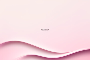 Light Pink Wave Background, Abstract geometric background with liquid shapes. Vector illustration.