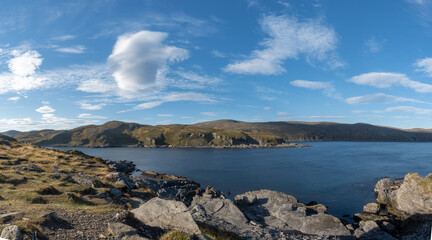 Kirkeporten viewpoint near Skarsvåg, North Cape, Finnmark, Norway