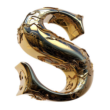 golden font letter S