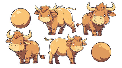 Fototapeta premium farm animals set