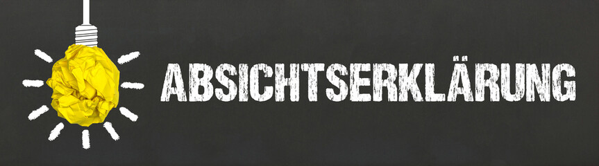 Fototapeta premium Absichtserklärung 