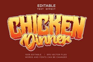 editable chicken text effect with fire decoration