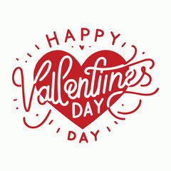 Valentines day background with heart pattern and typography of happy valentines day text