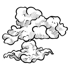 cloud shape handdrawn illustration