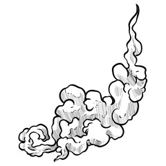 cloud shape handdrawn illustration