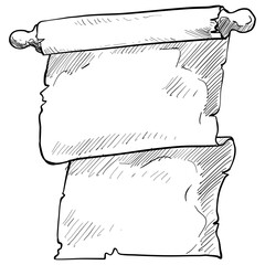 old scroll handdrawn illustration