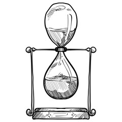 hourglass handdrawn illustration