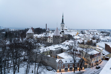 winter view to tallinn, europe, estonia