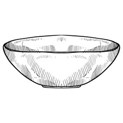 bowl handdrawn illustration