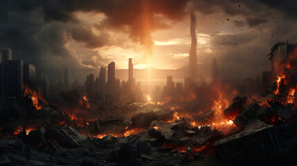 World collapse doomsday scene