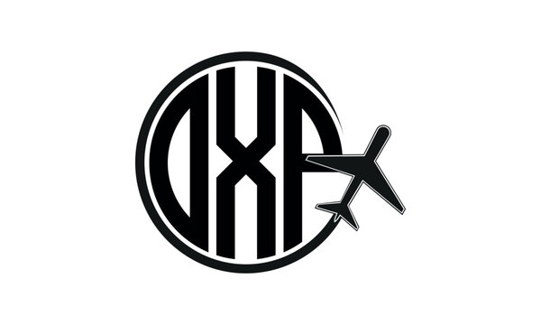 OXP three initial letter circle tour & travel agency logo design vector template. hajj Umrah agency, abstract, wordmark, business, monogram, minimalist, brand, company, flat, tourism agency, tourist