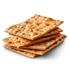 Fototapeta premium Swedish crispbread, knickered with white background.