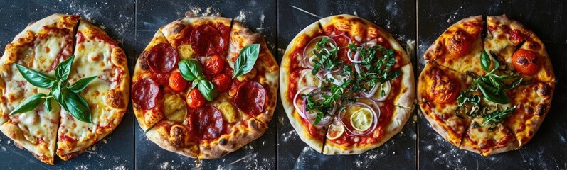 Various pizza . Banner 