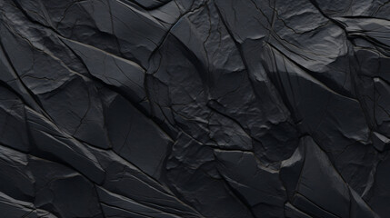 Volumetric rock texture with cracks Black stone background - obrazy, fototapety, plakaty