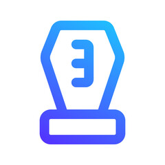 third place gradient icon