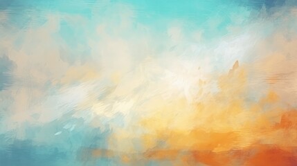 Modern impressionism technique. Wall poster print template. Abstract painting art. Hand drawn by dry brush of paint background texture. Oil painting style, Generative Ai - obrazy, fototapety, plakaty