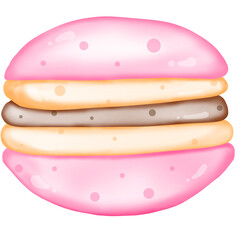 pink and white chocolate cookie for valentine day