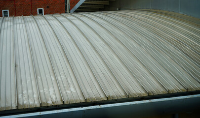 View of an industrial metal roof 