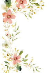 background with flowers, card