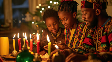 Kwanzaa traditions, kinara, community, and joyful family gatherings.