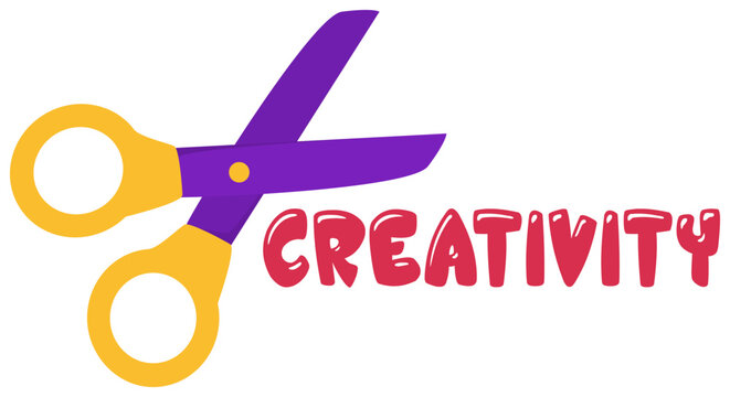 Naklejki creativity sticker vector illustration