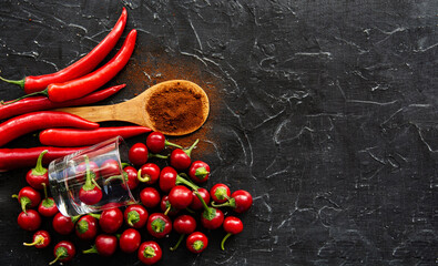 hot cherry pepper, paprika spice seasoning powder	