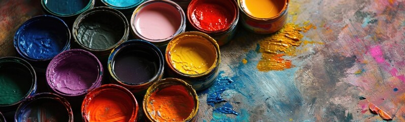 Variety of paints banner