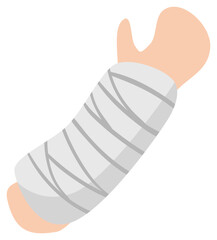 broken arm vector illustration