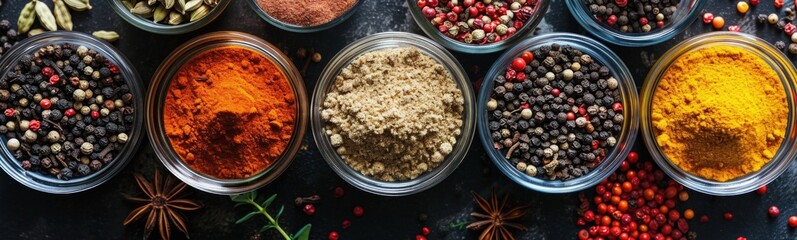 Veriety of spices, banner