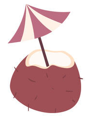 coconut drink vector illustration
