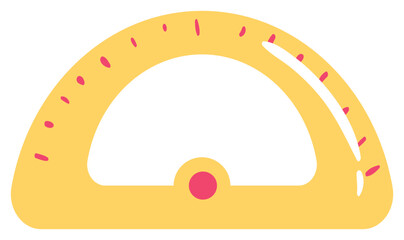 ruler arc vector illustration