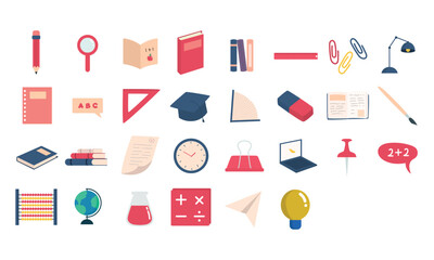 education pack vector collection