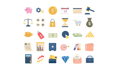 finance business vector collection