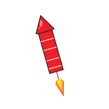 recommend clip art: rocket icon  vector illustration, Firework rocket explosion design.