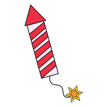 recommend clip art: rocket icon  vector illustration, Firework rocket explosion design.