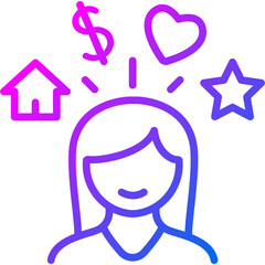 person with a dreams, dreams, person, icon gradient