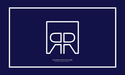 Alphabet letters RR or R logo monogram