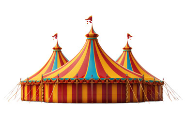 Colorful Circus Tent On Transparent Background