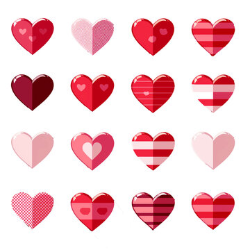 9 PNG, 5000X5000 Pixel, 300 DPI, heart icon red,pink color transparent background, Valentine Day