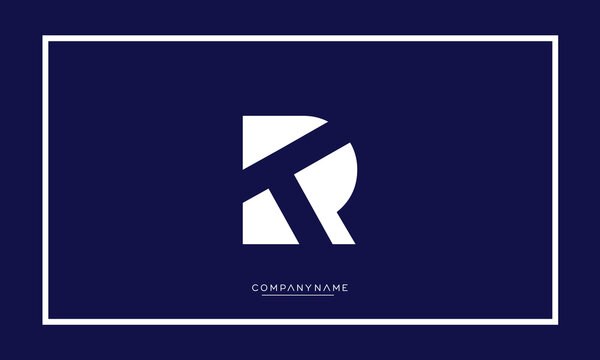 Alphabet letters RT or TR logo monogram