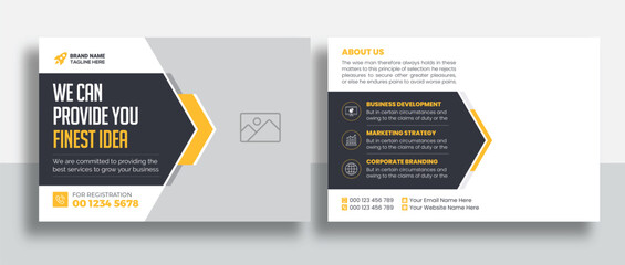 Corporate Postcard or Eddm postcard design template, Corporate Business Postcard Template Design, Simple and Clean Modern Minimal Postcard Template,  Business Postcard Layout