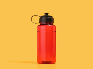 Red water sports shaker. Concept of healthy lifestyle.